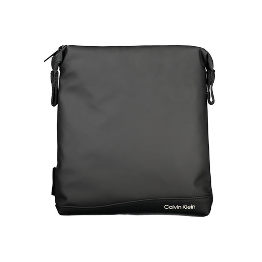 Elegante bolso negro con detalles en contraste