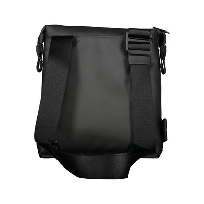 Elegante bolso negro con detalles en contraste