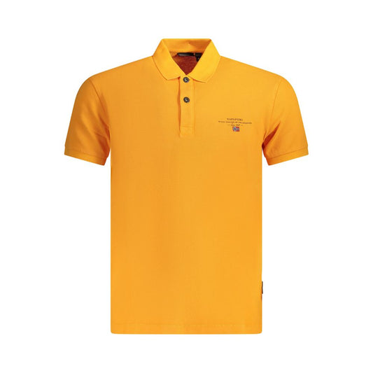 Polo naranja de algodón para hombre