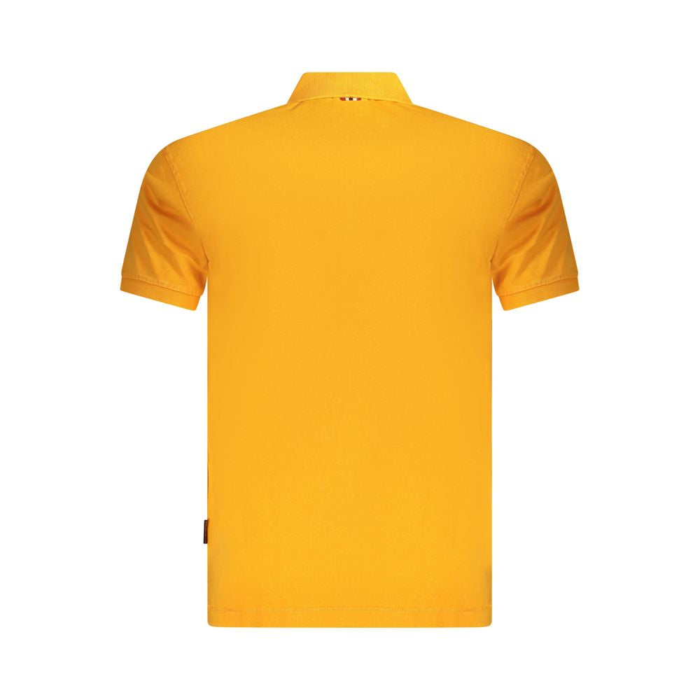 Polo naranja de algodón para hombre