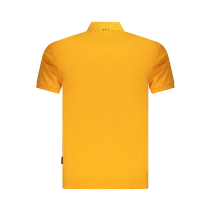 Polo naranja de algodón para hombre