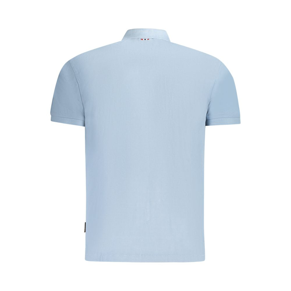 Polo de algodón azul claro para hombre