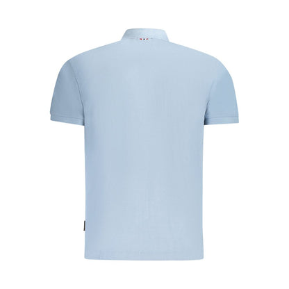 Polo de algodón azul claro para hombre