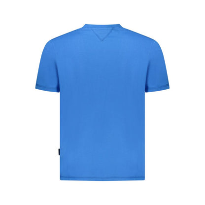 Camiseta azul de algodón para hombre