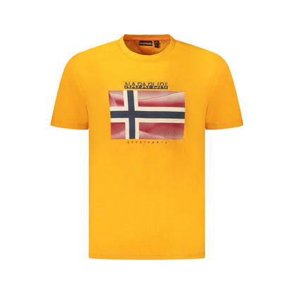 Camiseta naranja de algodón para hombre