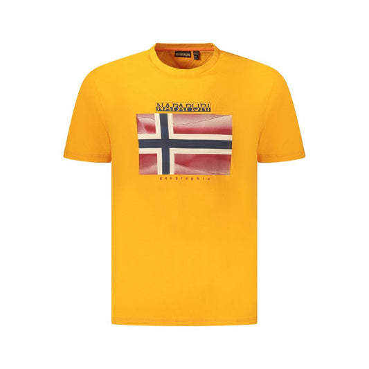 Camiseta naranja de algodón para hombre