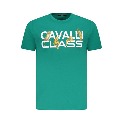 Green Cotton Men T-Shirt