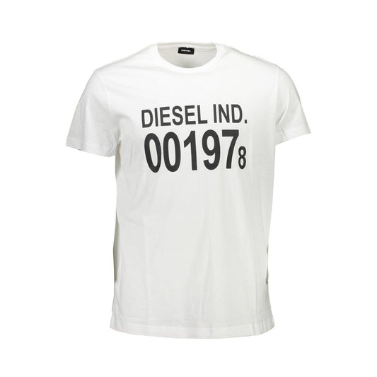 Camiseta blanca de algodón para hombre