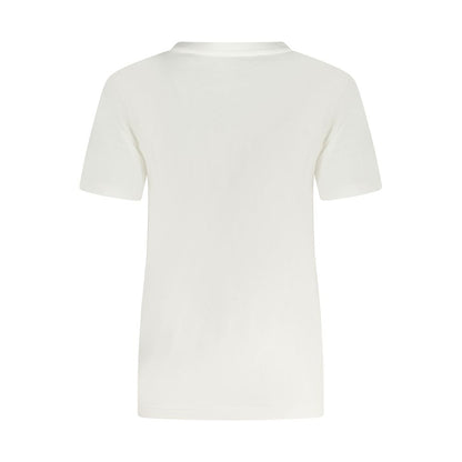 White Cotton Women T-Shirt