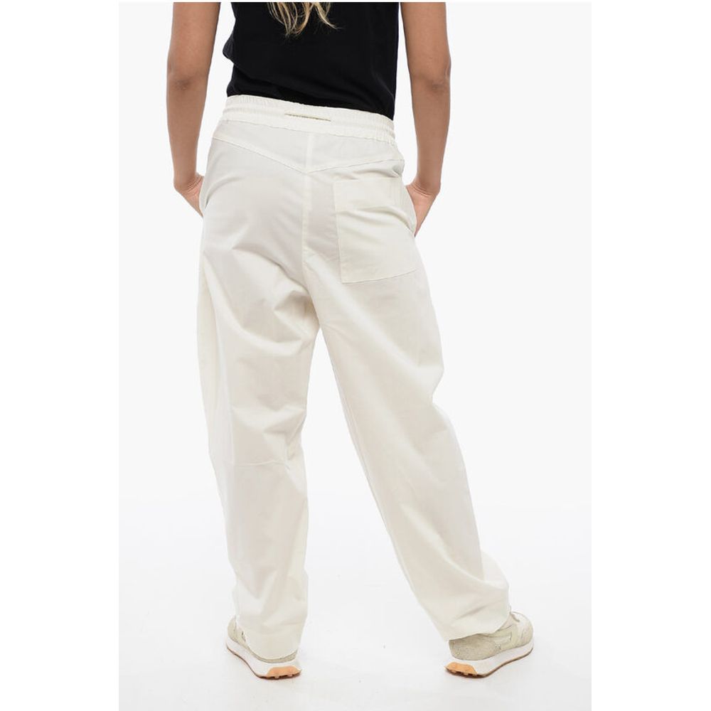 Stretch Cotton Pants with Drawstring