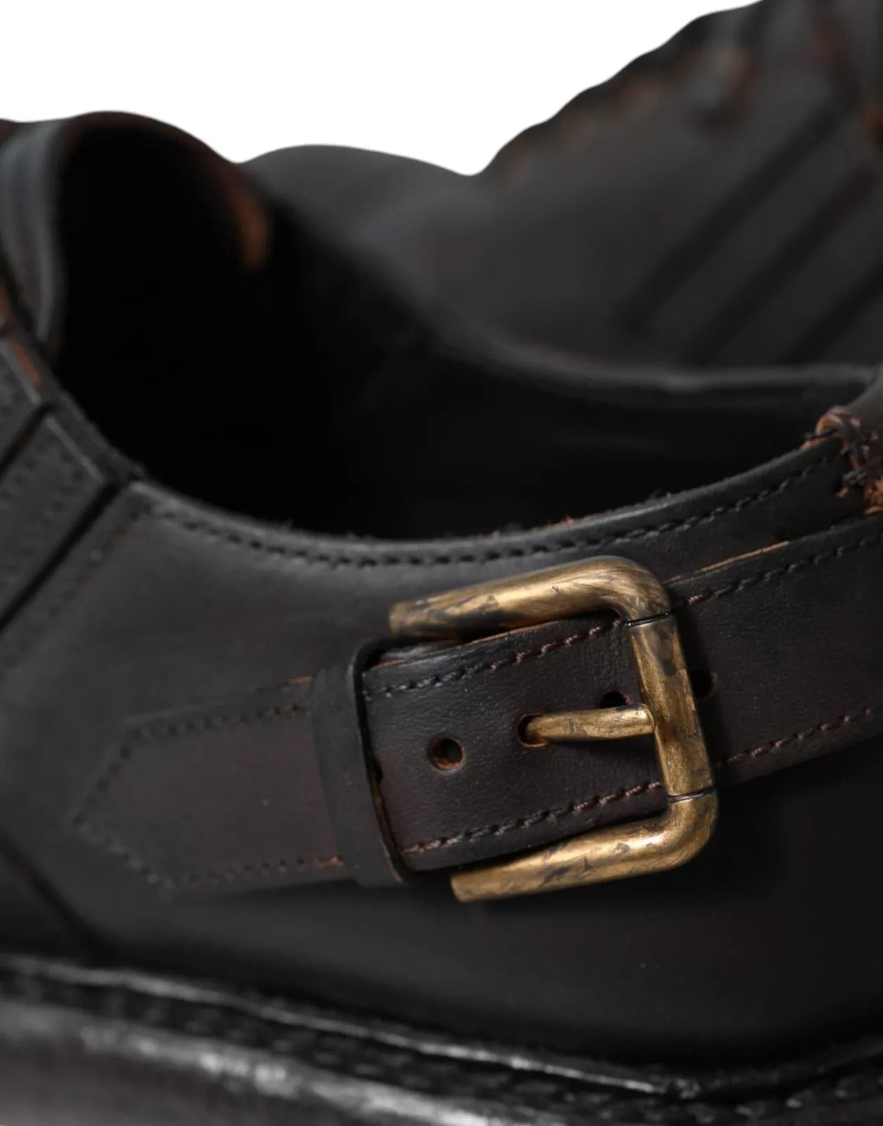 Brown Leather Lace Up Derby Dress Shoes