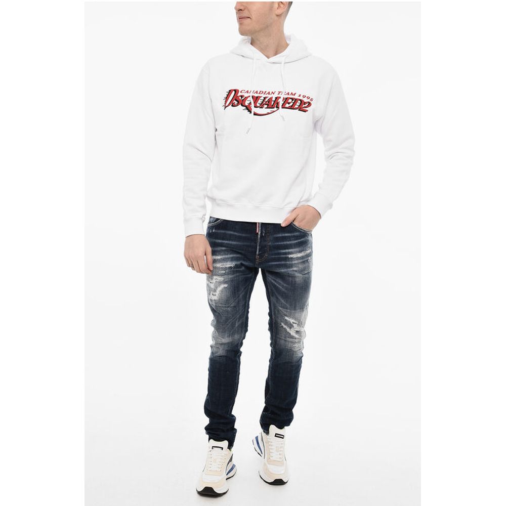 Cotton Hoodie with Logo Print