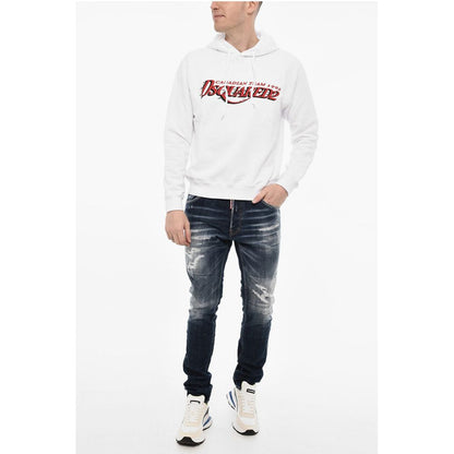 Cotton Hoodie with Logo Print
