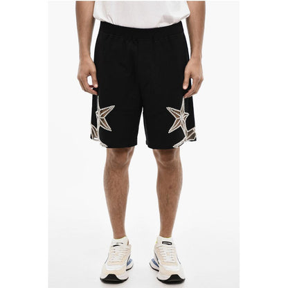 Solid Color cotton Shorts with Jewels