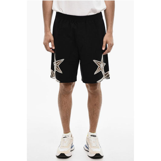 Solid Color cotton Shorts with Jewels