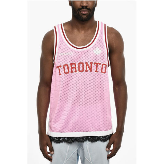 Perforated Tank Top with Contrast Bands