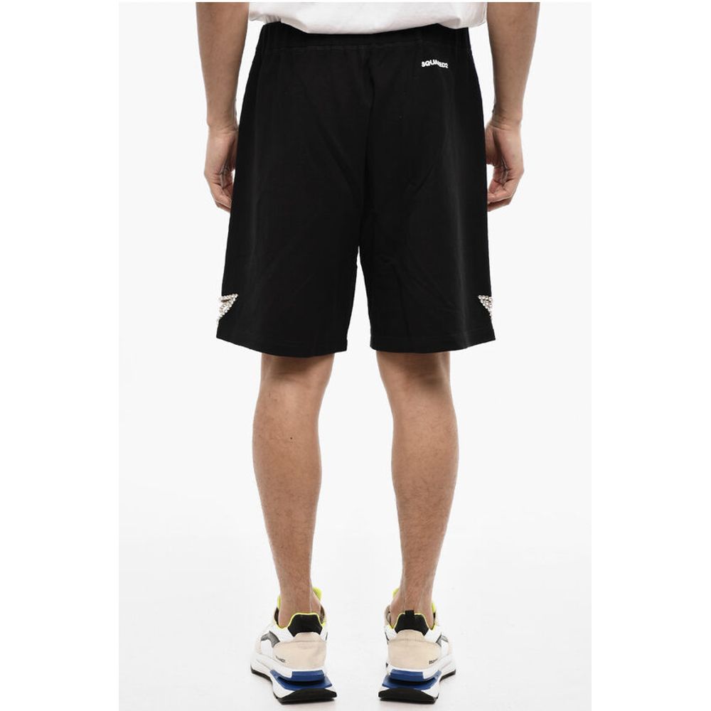 Solid Color cotton Shorts with Jewels