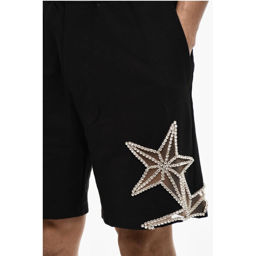 Solid Color cotton Shorts with Jewels