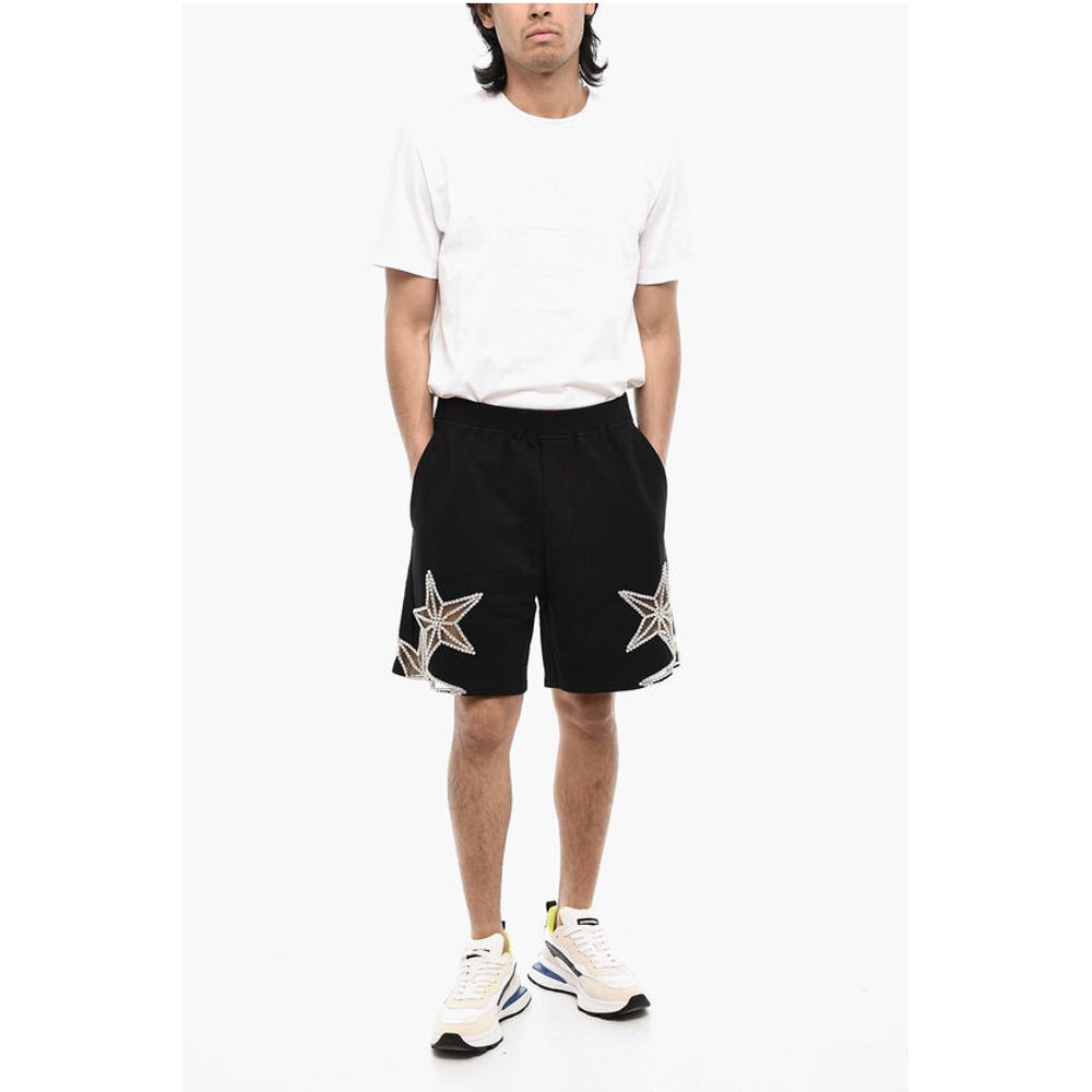 Solid Color cotton Shorts with Jewels