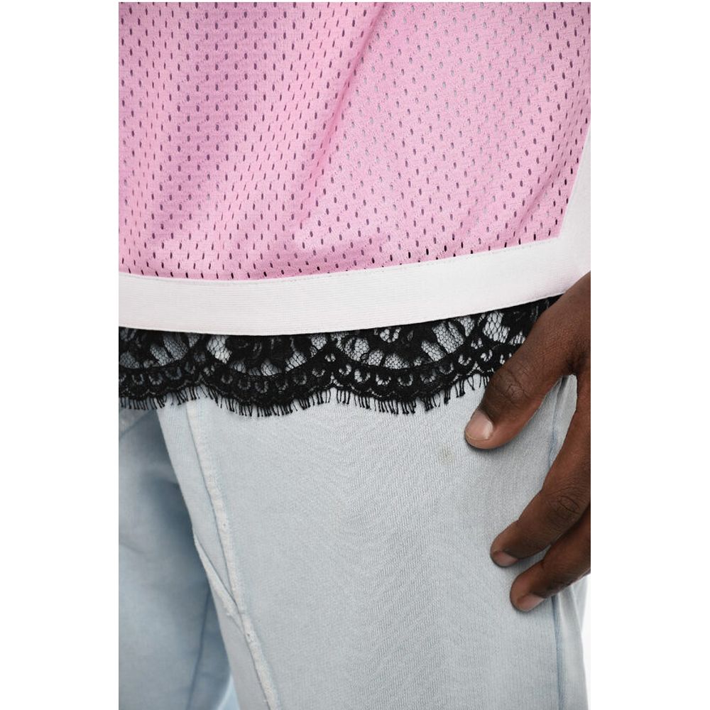 Perforated Tank Top with Contrast Bands