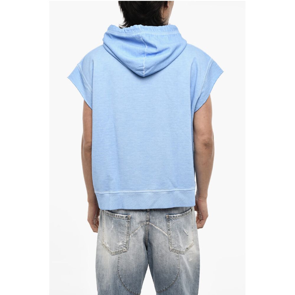 Sleeveless Hoodie with Print
