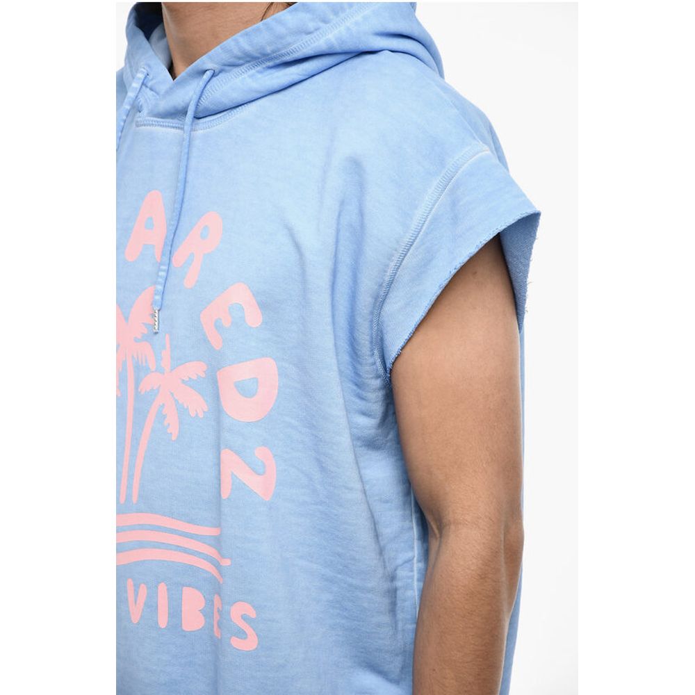 Sleeveless Hoodie with Print
