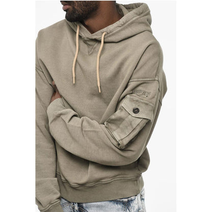 Cotton Hoodie with Breast Pocket Sleeve