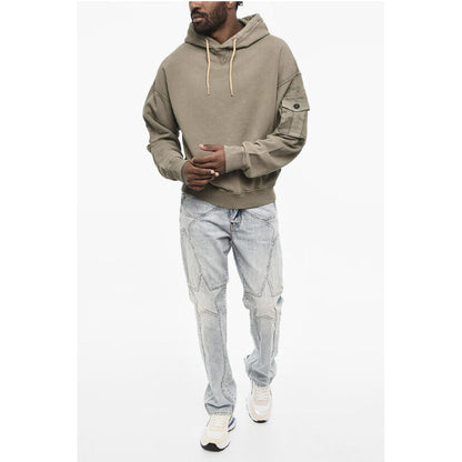 Cotton Hoodie with Breast Pocket Sleeve