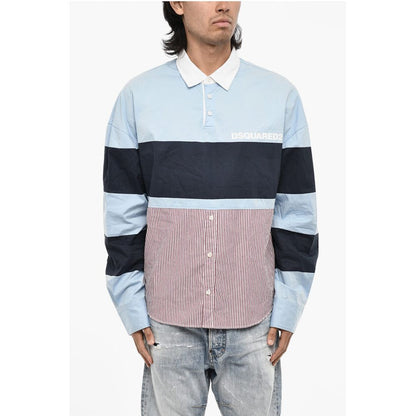 3 Button Casual Shirt with Striped Hem