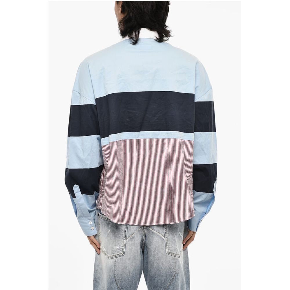 3 Button Casual Shirt with Striped Hem
