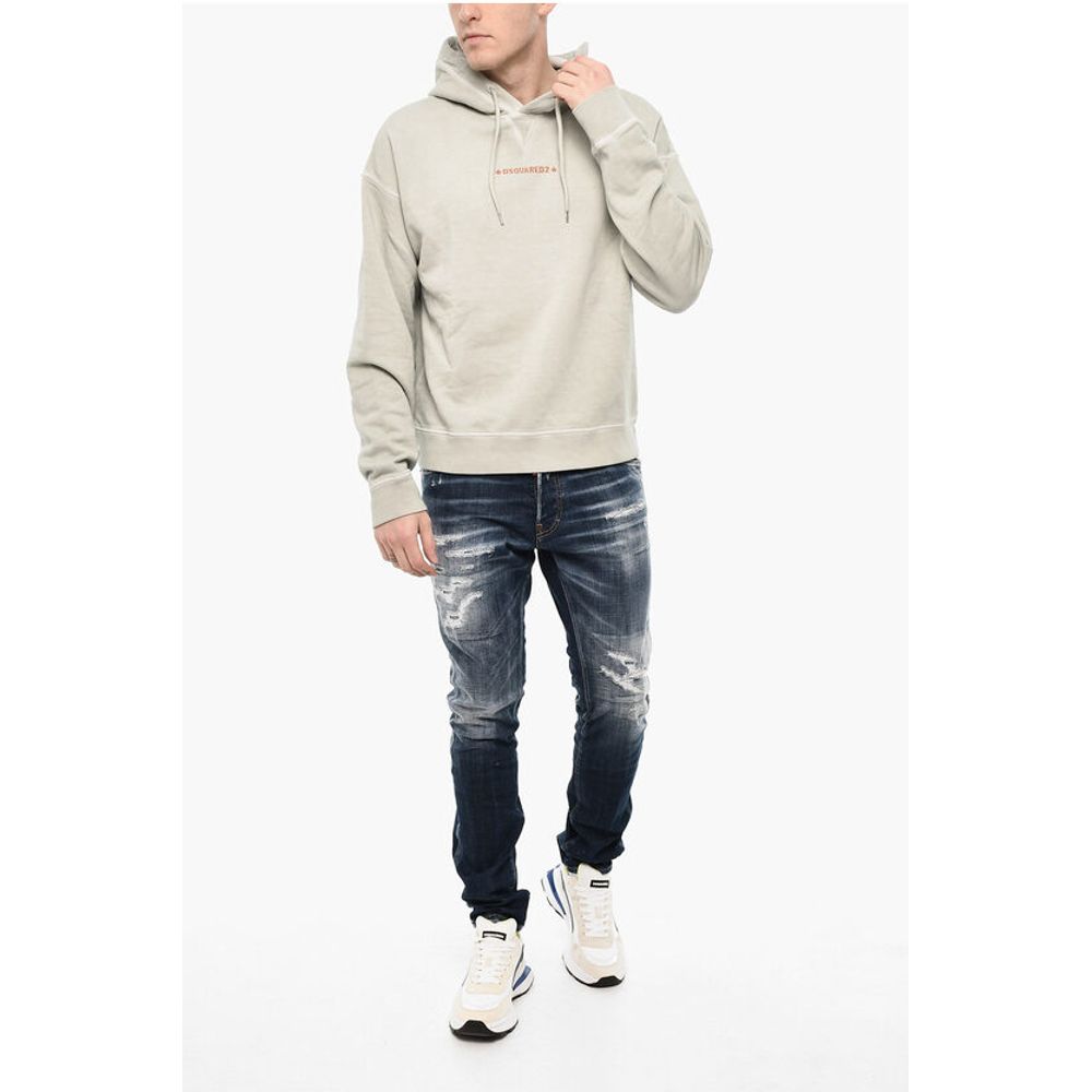 Fleeced-Cotton Hoodie