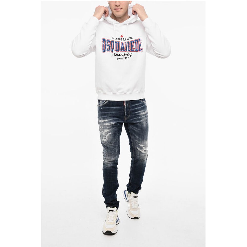 Cotton Hoodie With Maxi Logo