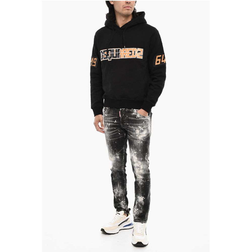 Cotton Hoodie with Embossed Logo