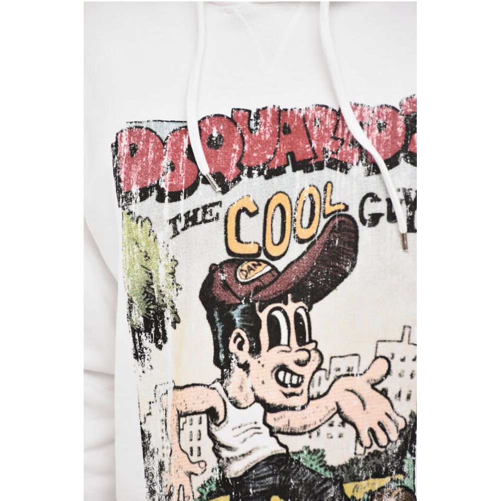 Fleeced-Cotton Crew-Neck Sweatshirt with Print