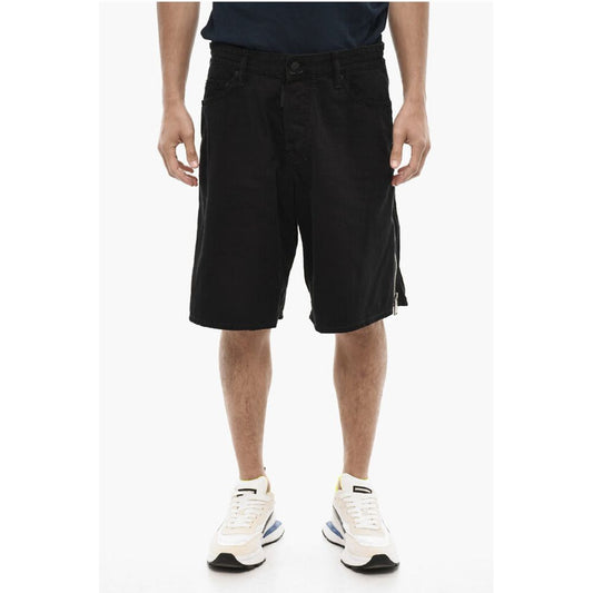 Dark Wash Shorts with Side Zip