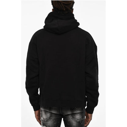 Cotton Hoodie with Gothic Print