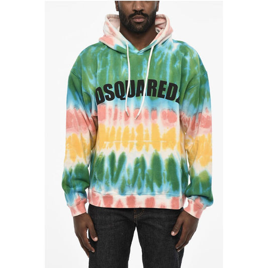 Tie Dye Effect Cotton Hoodie