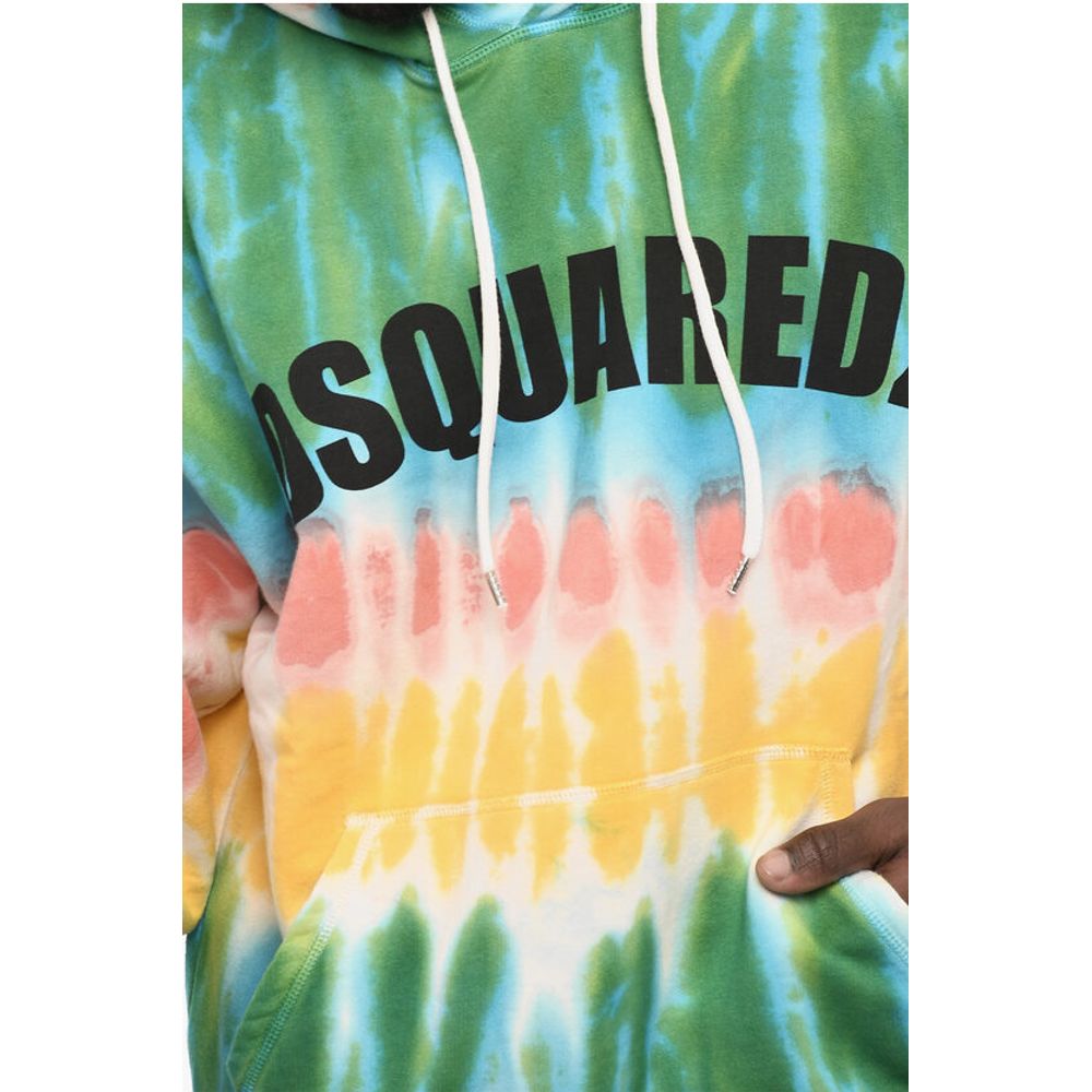 Tie Dye Effect Cotton Hoodie