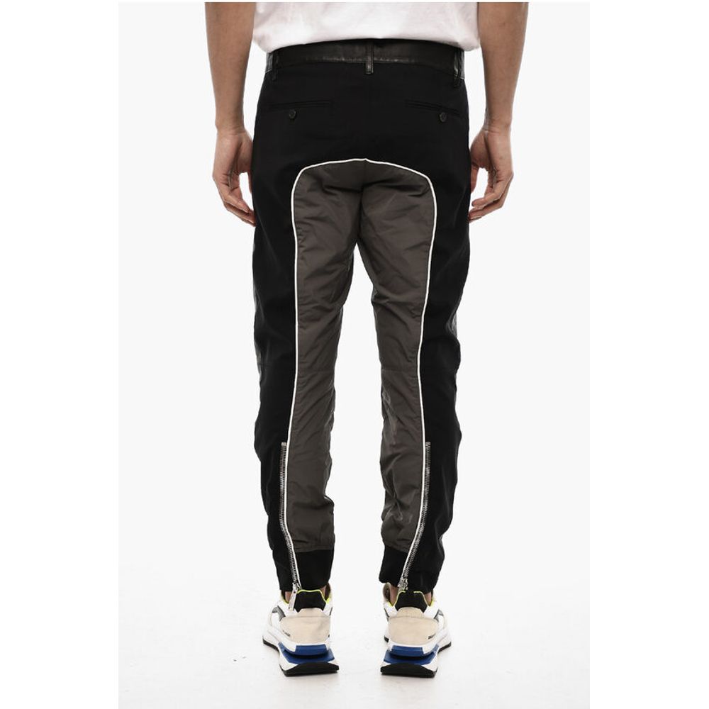 Leather Pants with Nylon Details