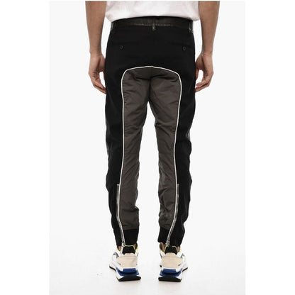 Leather Pants with Nylon Details