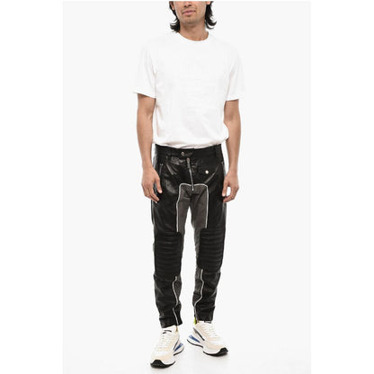 Leather Pants with Nylon Details