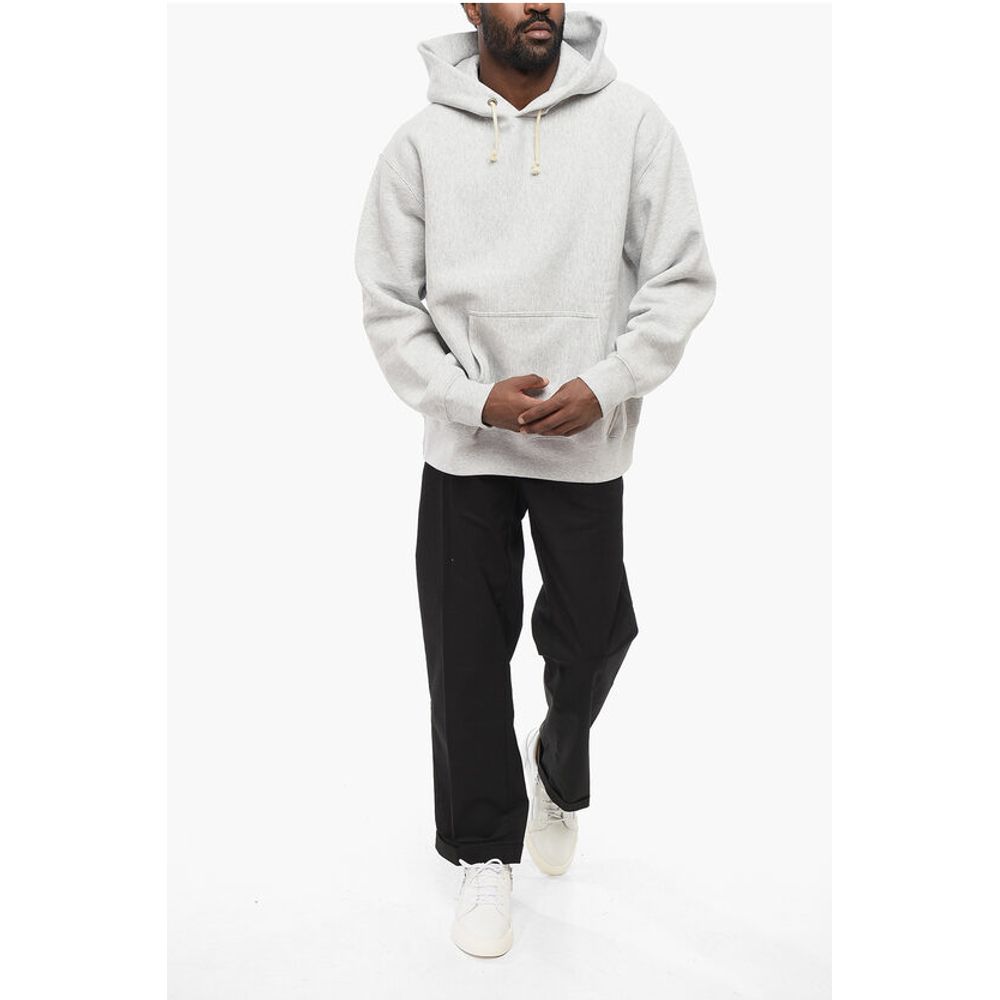 Solid Color Fleeced Cotton Hoodie
