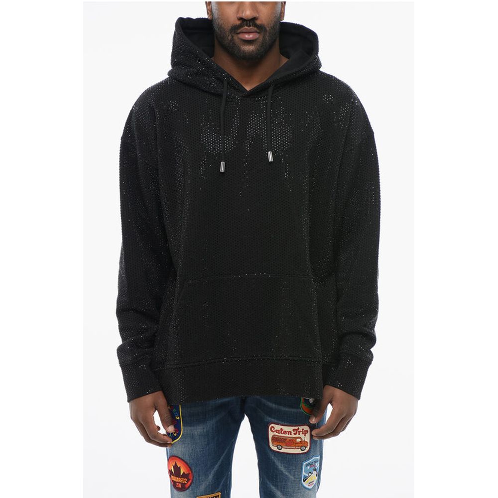 Rhinestoned Cotton IBRA Hoodie