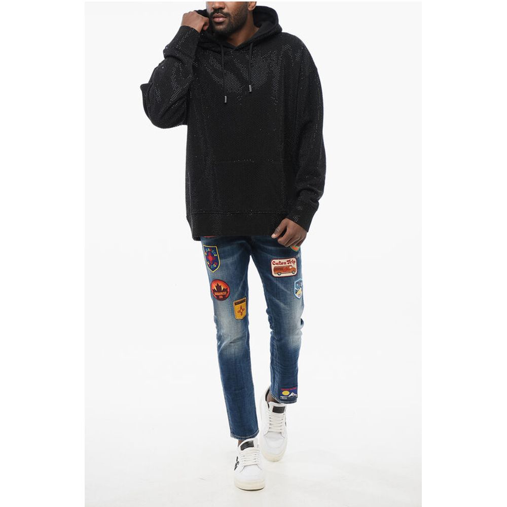 Rhinestoned Cotton IBRA Hoodie