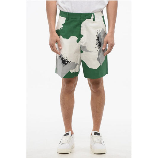 Maxi Floral Patterned Popeline Shorts