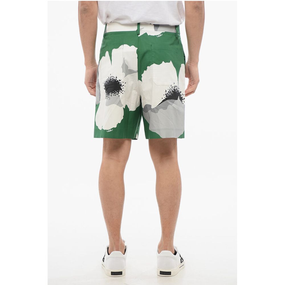 Maxi Floral Patterned Popeline Shorts
