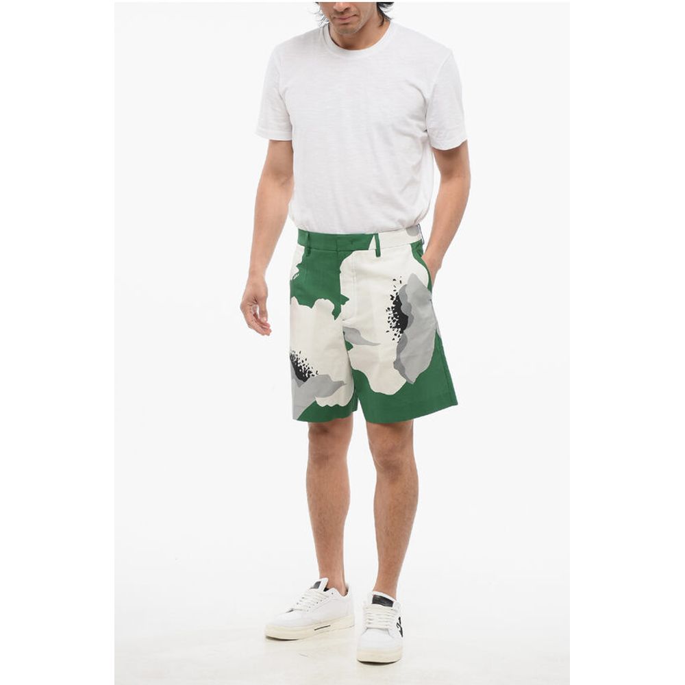 Maxi Floral Patterned Popeline Shorts