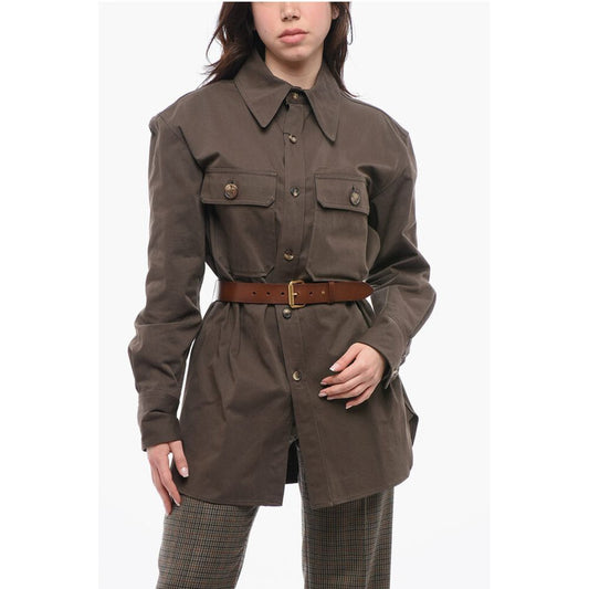 SAHARIENNE Overshirt with Leather Belt