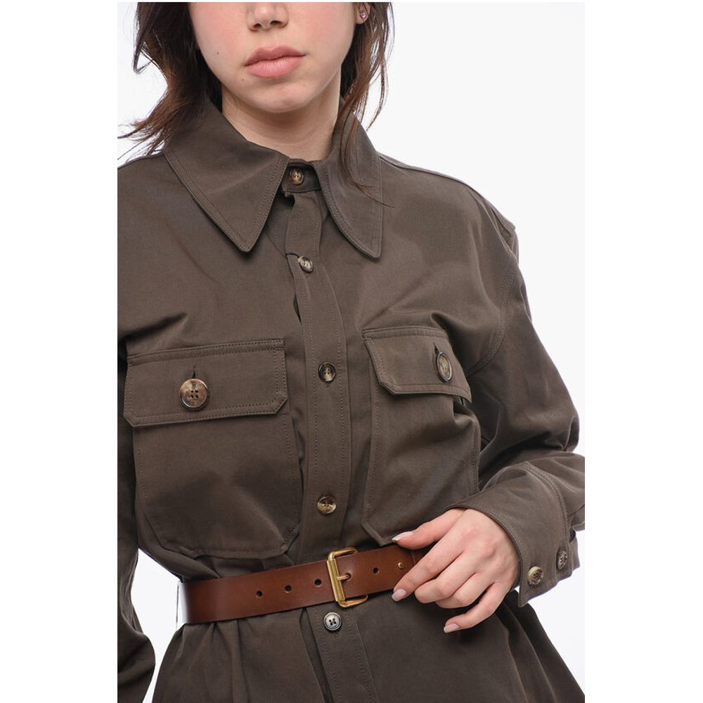 SAHARIENNE Overshirt with Leather Belt