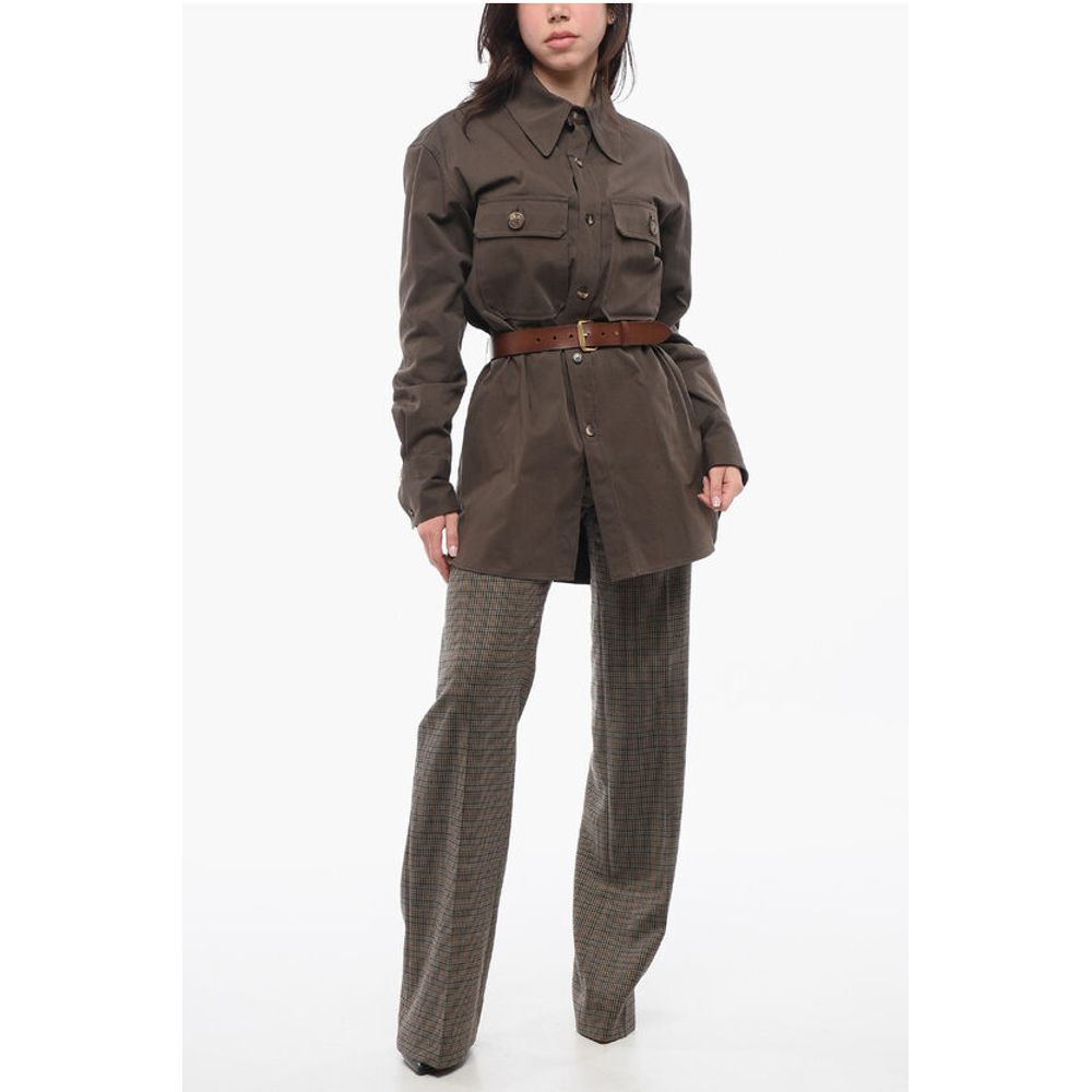 SAHARIENNE Overshirt with Leather Belt